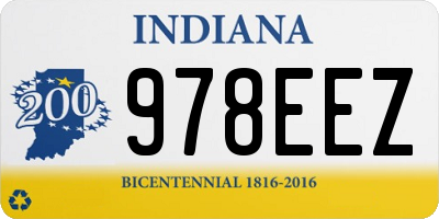 IN license plate 978EEZ