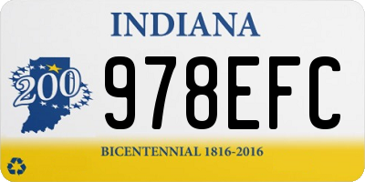 IN license plate 978EFC