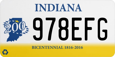 IN license plate 978EFG