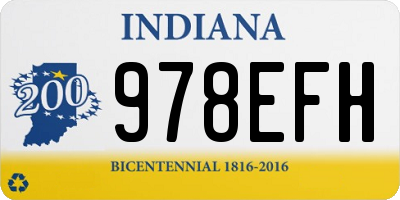 IN license plate 978EFH