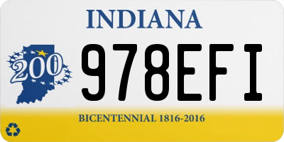 IN license plate 978EFI