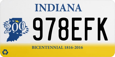IN license plate 978EFK