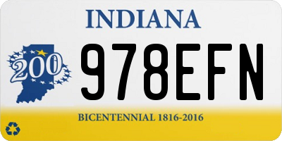 IN license plate 978EFN