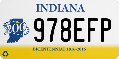 IN license plate 978EFP