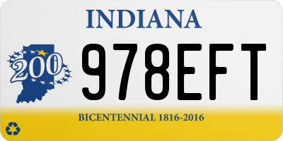 IN license plate 978EFT