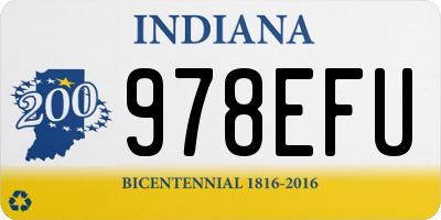IN license plate 978EFU