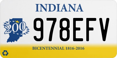 IN license plate 978EFV