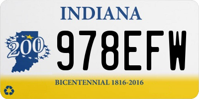 IN license plate 978EFW