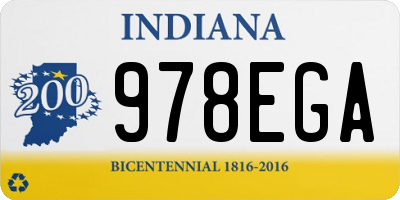 IN license plate 978EGA