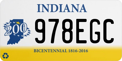 IN license plate 978EGC