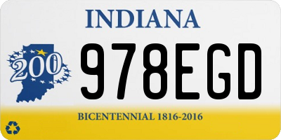 IN license plate 978EGD