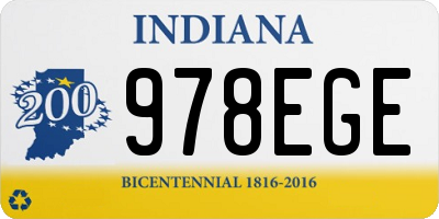 IN license plate 978EGE