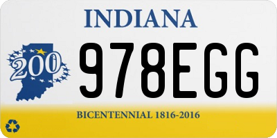 IN license plate 978EGG