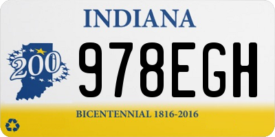 IN license plate 978EGH