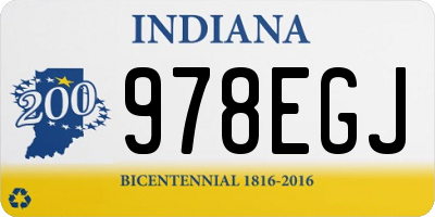 IN license plate 978EGJ