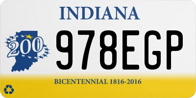 IN license plate 978EGP