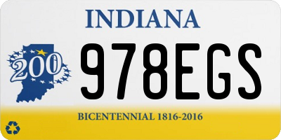 IN license plate 978EGS