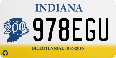 IN license plate 978EGU