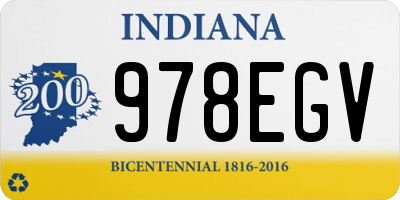 IN license plate 978EGV