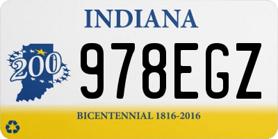 IN license plate 978EGZ