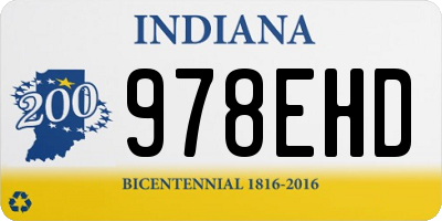 IN license plate 978EHD