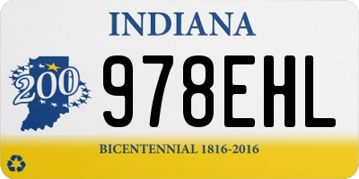 IN license plate 978EHL