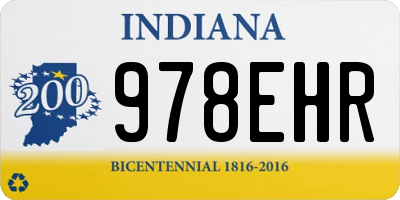 IN license plate 978EHR