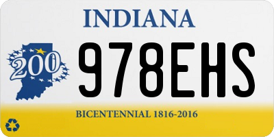 IN license plate 978EHS