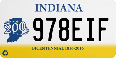 IN license plate 978EIF