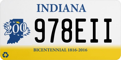 IN license plate 978EII