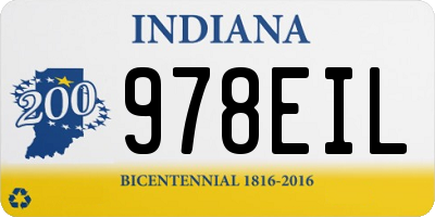 IN license plate 978EIL