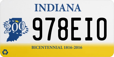 IN license plate 978EIO