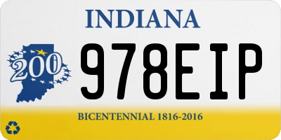 IN license plate 978EIP
