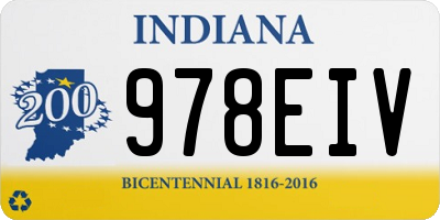 IN license plate 978EIV