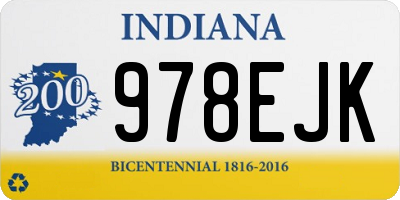 IN license plate 978EJK