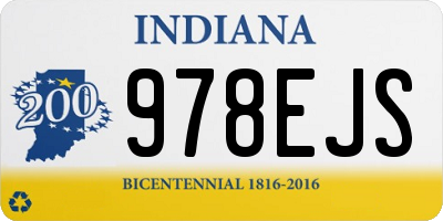 IN license plate 978EJS