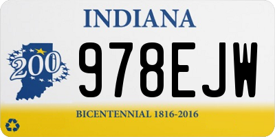 IN license plate 978EJW