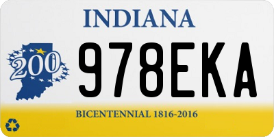 IN license plate 978EKA