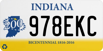 IN license plate 978EKC
