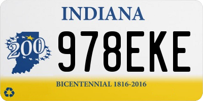 IN license plate 978EKE
