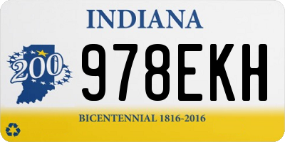 IN license plate 978EKH