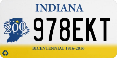 IN license plate 978EKT