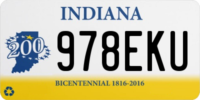 IN license plate 978EKU