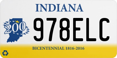 IN license plate 978ELC