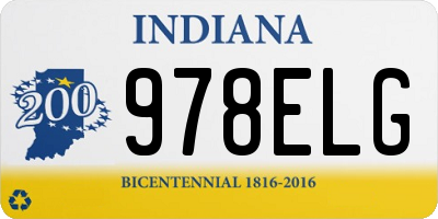 IN license plate 978ELG