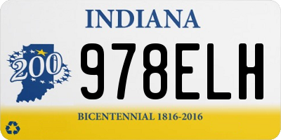IN license plate 978ELH