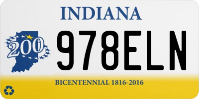 IN license plate 978ELN