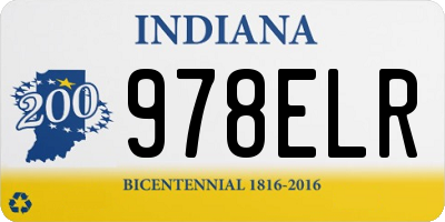 IN license plate 978ELR