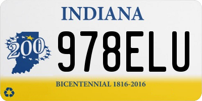IN license plate 978ELU