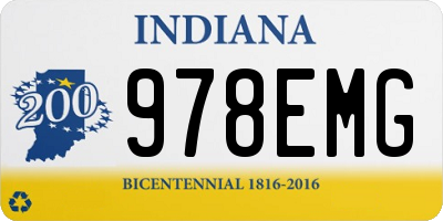 IN license plate 978EMG